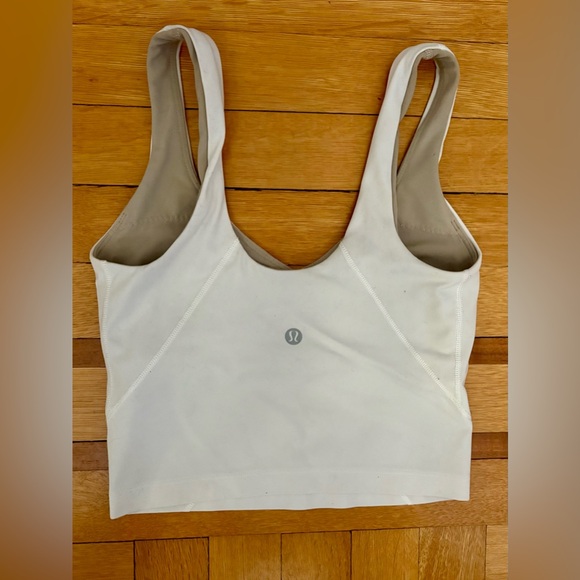 lululemon athletica Tops - Lululemon White Crop Tank in Size 0. Preloved!